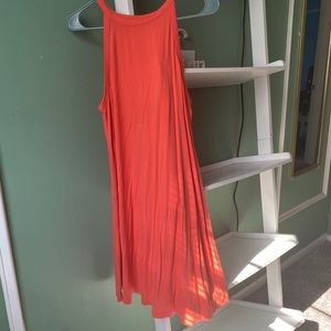 Sleeveless Orange Dress